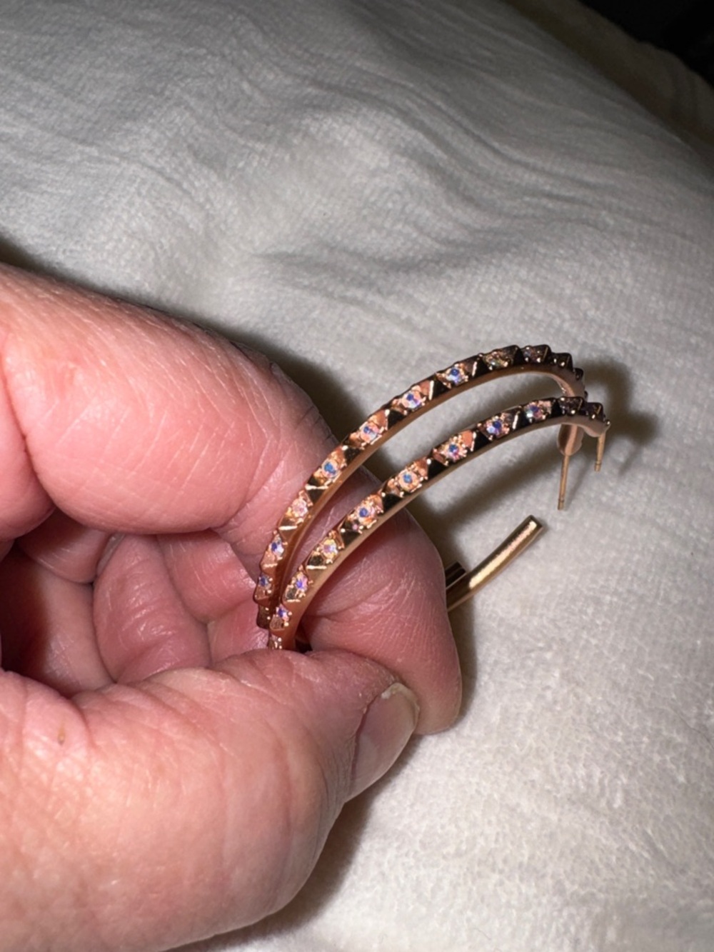 Kendra Scott Rose Gold Crystal Hoop Earrings